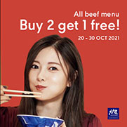 All Beef Menu - Buy 2 get 1 free